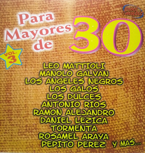 Cd Para Mayores De 30 Vol 3 (interpretes Varios)