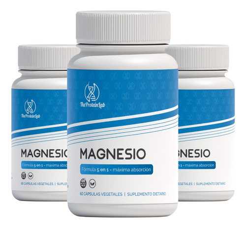Magnesio 5 En 1 The Protein Lab X 60 Cápsulas | 3 Frascos 