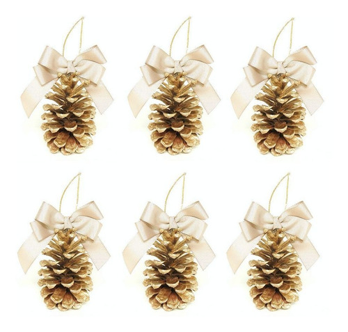 Kit Enfeite Árvore De Natal 10 Laços E 10 Pinhas Naturais | Parcelamento sem juros Kit Enfeite Árvore De Natal 10 Laços E 10 Pinhas Naturais | Parcelamento sem juros