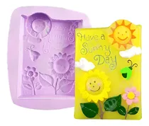 Comprar Molde De Silicone Retangular Have A Sunny | Sol Girasol Flor