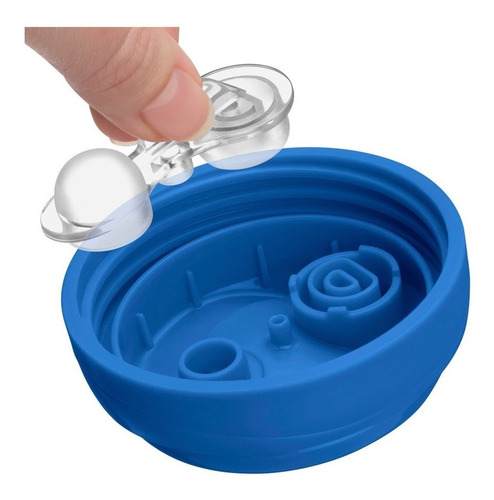 Vaso para bebés con aza antiderrame Chicco Training Cup color blue de 200mL