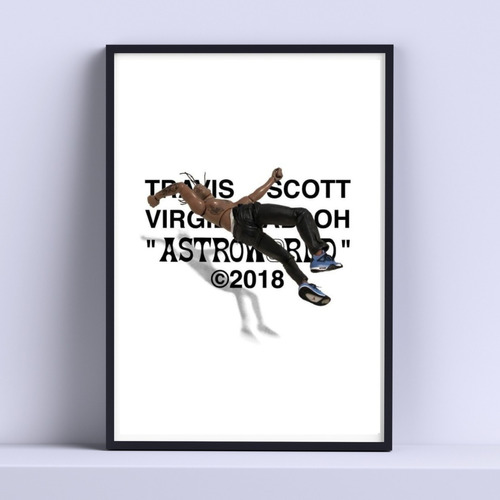 Cuadro Travis Scott Astroworld Decorativo 30x40cm Con Vidrio