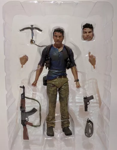 Boneco 17cm Uncharted - Nathan Drake Articulado + Acessórios