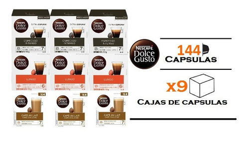 Capsulas De Café Dolce Gusto Negras X9 Cajas - Oferta!