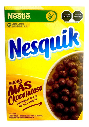 Duo Nesquik Cereal Nestle 2pz De 1.2 Kg Mas Chocolate