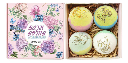 Bola De Baño Con Aceite Esencial De Flores Secas, Caja De Re