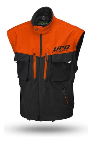Campera Enduro Ufo Taiga C/ Protecciones Chaleco Desmontable Naranja Liso L