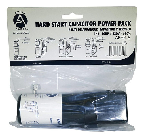 Appli Parts Hard Start Kit Capacitor Power Pack Booster For