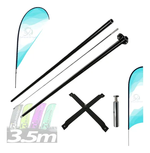 comprar Estructura Base Porta Flag Banner Bandera Asta 3.5m Sin Lona
