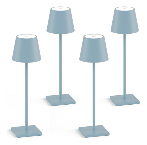Lámpara De Mesa Led Recargable Impermeable 6000 Mah Azul