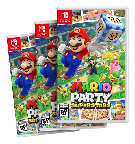 Combo Com 3 Mario Party Superstars Switch Midia Fisica