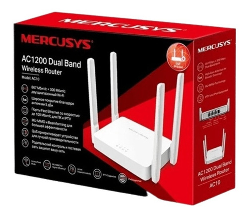 Router 4 Antenas Rompemuro Doble Band Ac10 Mercusys