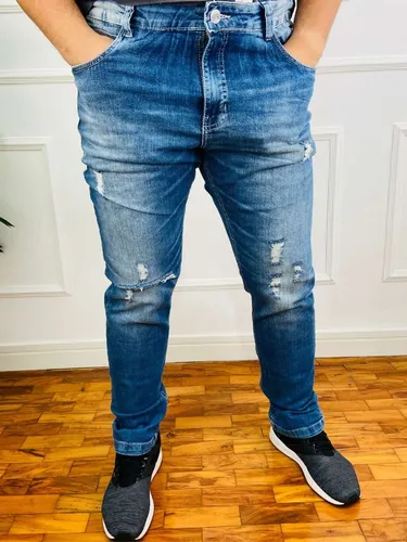 Calça com hotsell rasgos masculina