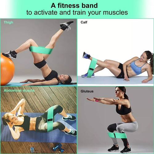 Set 3 Bandas Elásticas Resistencia Entrenamiento Ejercicio