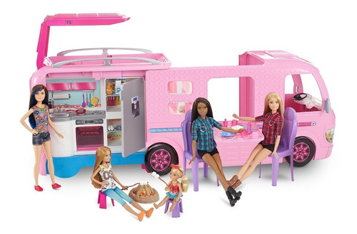 Camper De Lujo Vehiculo Barbie Pop-up Autocaravana Mattel.