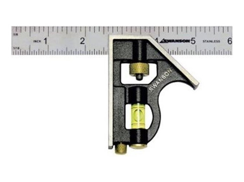 Swanson Tool Tc130 6 Pulgadas Combo Square (inyectada De Zin
