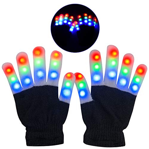 Guantes De Arriba Luz Led De 3 Colores 6 Modos Que Dest...