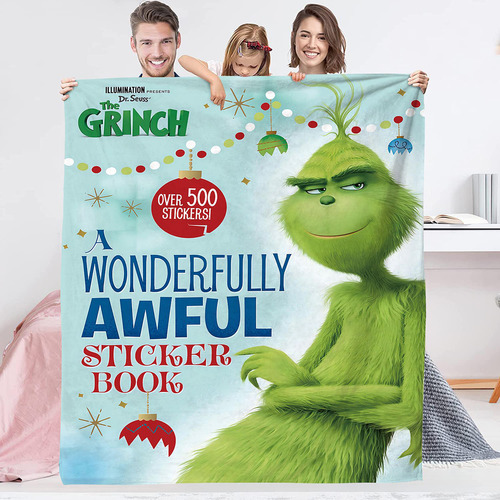 Manta Suave Christmas Grinch, Funda De Felpa Para Sofá, 100