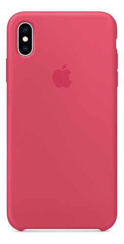 Capa De Silicone Para iPhone xs max  Rose Red