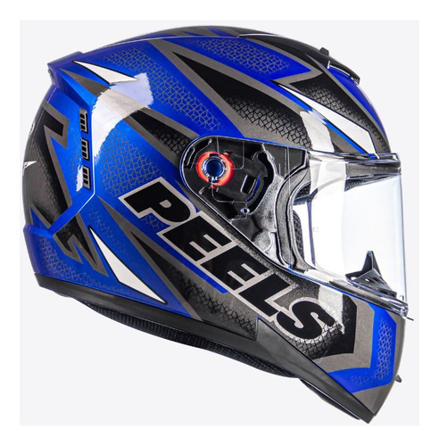 Capacete Peels Icon Fast Modelo Feminino E Masculino Cor Azul Escuro Perolado/Branco Tamanho do capacete 60