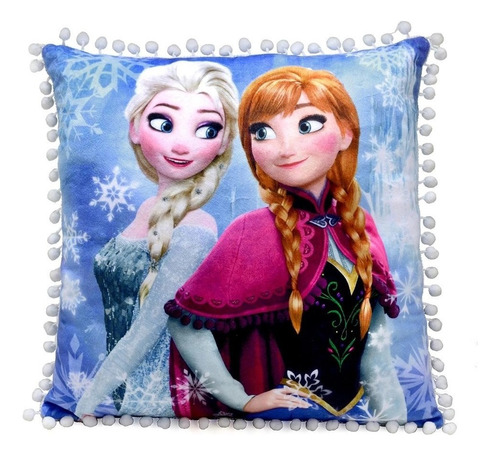 Almofada Frozen Elsa E Ana 273012 Mabruk 40 X 40 Cm Cor Estampada