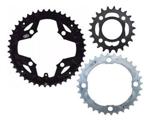 Kit Coroa Shimano Alivio M430 22 32 44 Bcd 104mm 64m 27v 3x9