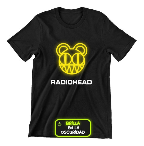 Playera De Radiohead Rock  Brilla En La Oscuridad, Pixels