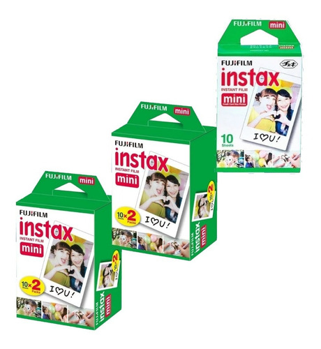 Rollo Film Fujifilm Instax Mini Marco Blanco X5 Unidades