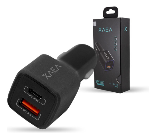 Cargador Auto Tipo C 20w Y Usb 3.0 Carga Rapida