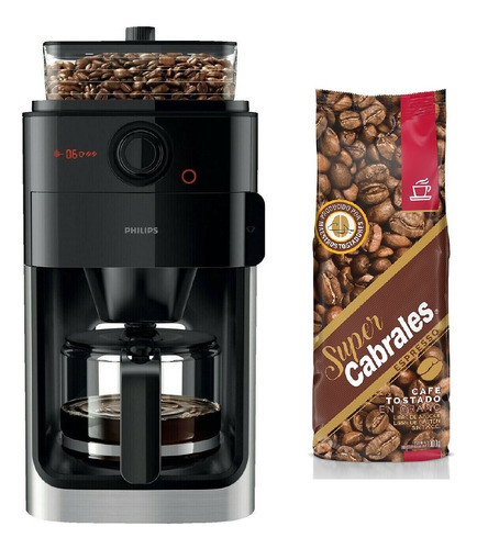 Cafetera Philips Hd7767 + Café Grano Super Cabrales 1kg