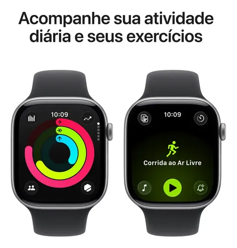 Apple Watch Series 11 GPS - Caixa cinza-espacial de alumínio – 46