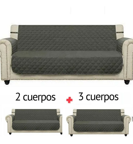 Imagen 3 de 9 de Pack Cobertor Mueble 3+2 Cuerpos Reversible + Banda Elástica