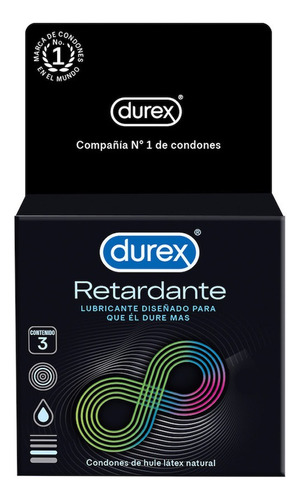 3 Preservativos Látex Regular Retardante Durex 