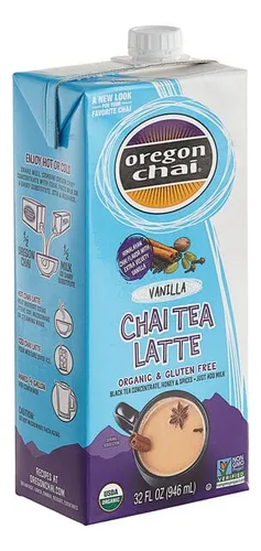 comprar Té Chai Latte Vainilla Azucar 1 Litro Oregon Chai 6pack