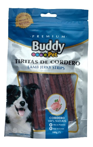 Snack Premio Perro Tiritas De Cordero 100gr Premium