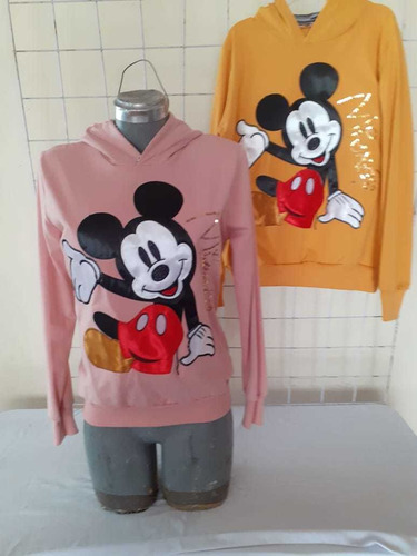 Sudadera Manga Larga Con Capucha,estampado Mickey Unitalla