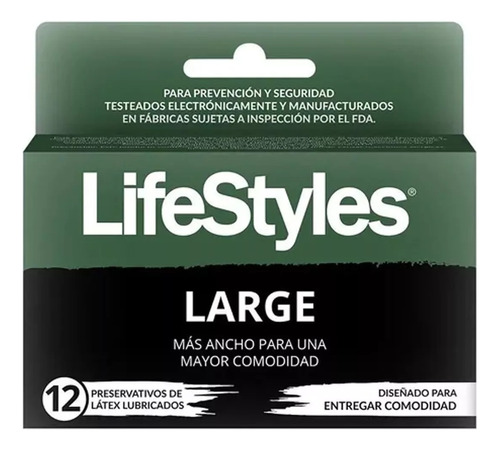 Preservativo Large Xxl Caja 12 Condones Lifestyles