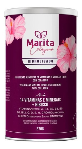 Colágeno Em Pó Pele Firme Top Marita Hidrolisado Hibisco