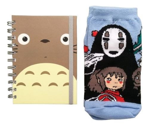 Combo Studio Ghibli Mi Vecino Totoro, Cuaderno + Medias