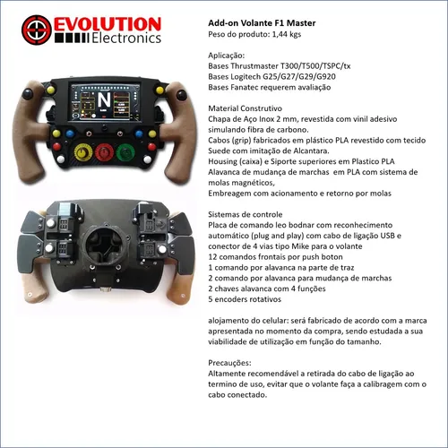 Cabo Da Placa Do Volante G25 - Original Logitech - Joystick