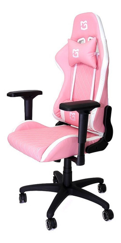 Silla Gamer Athenas Rosado Brazos 4d Reclinable 180° Premium