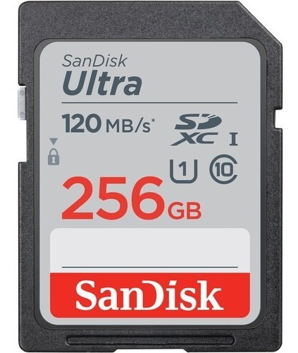 Cartão Memória Sd Xc Sandisk 256gb Ultra 120mb/s Uhs-i