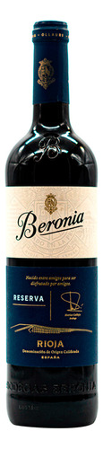 Beronia vino tinto español reserva 750ml