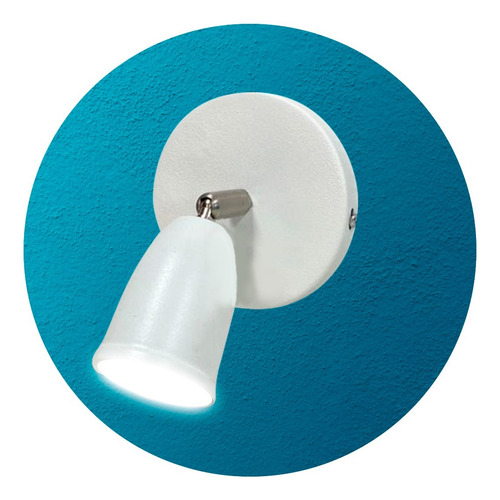 Aplique Luz De Pared Techo 1 Luz Spot Gu10 Apto Led Baño Color Blanco