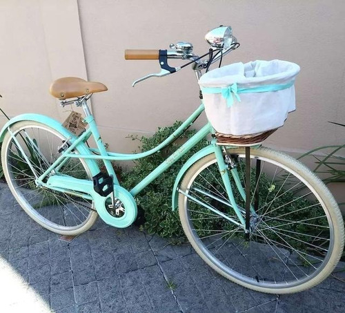 Bicicleta Paseo Dama Vintage-canasto C/funda-varios Colores