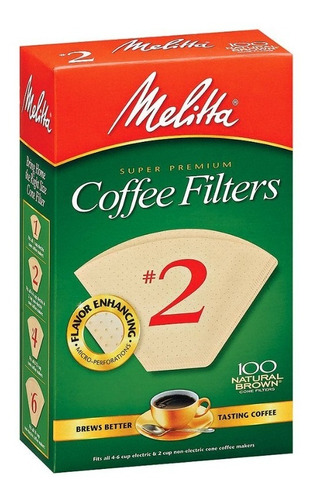 Filtros Para Café Melitta Super Premium #2 100 Piezas