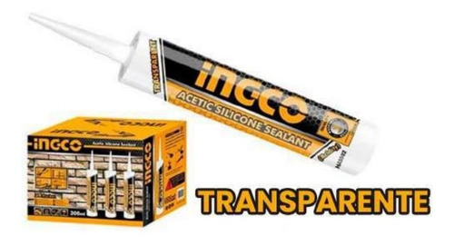 Silicon Transparente Cartucho 300ml Marca Ingco 