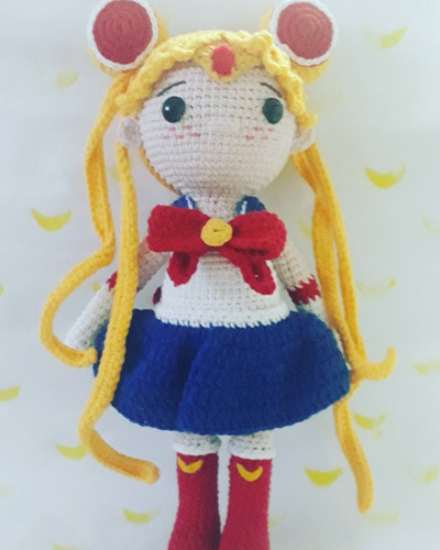 Muñeca Sailormoon Serena Tejida A Crochet 