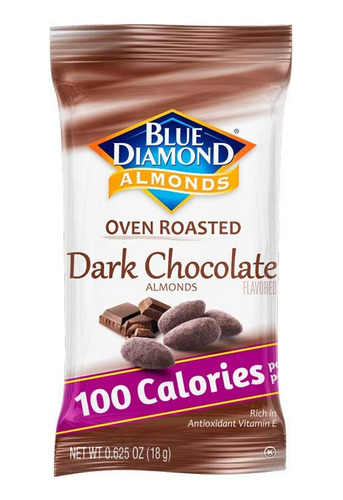 3-pck Almendras Horneada Blue Diamond Dark Chocolate 18g C/u