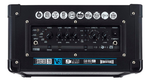 Amplificador elétrico estéreo Blackstar idCore20v3 Combo 20w cor preta
